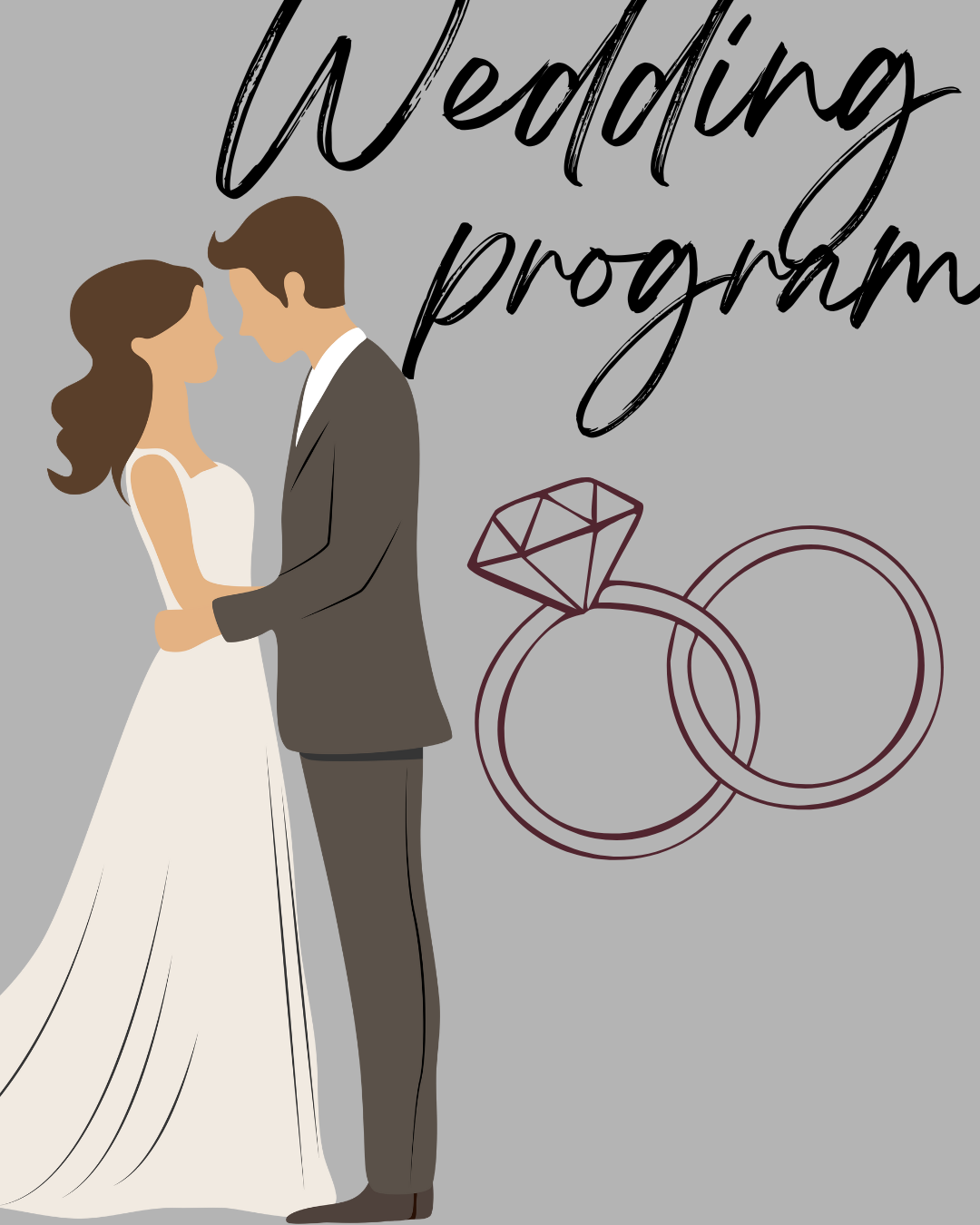 Elegant Wedding Program Template