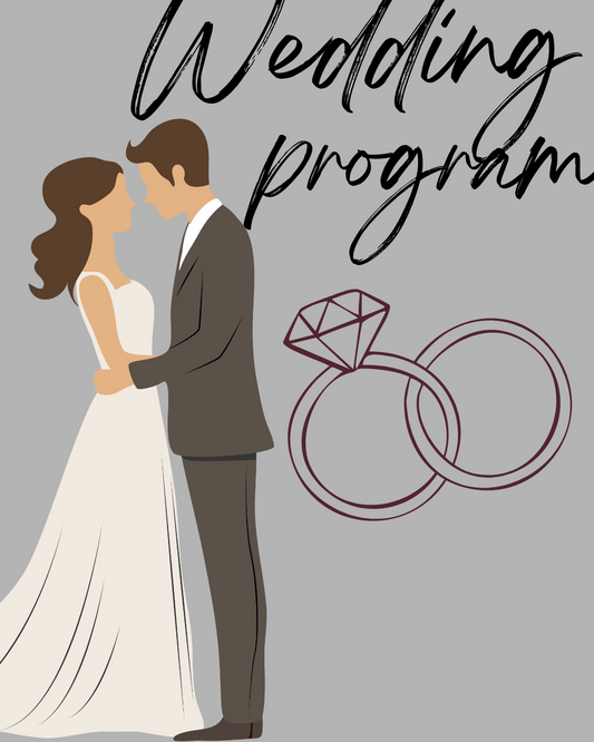Elegant Wedding Program Template