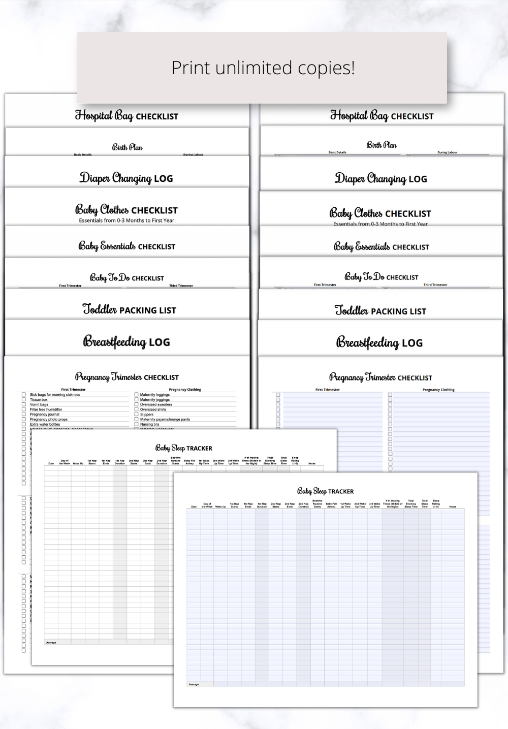 Baby Planner Printables PDF Bundle