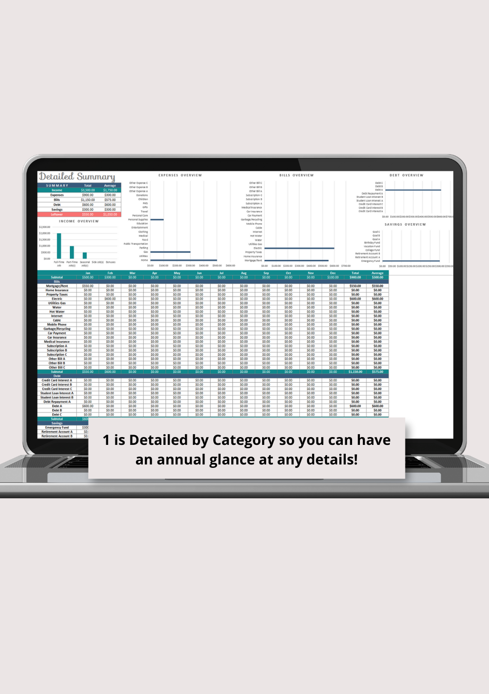 Checkbook Budget Google Sheets Spreadsheet Bundle